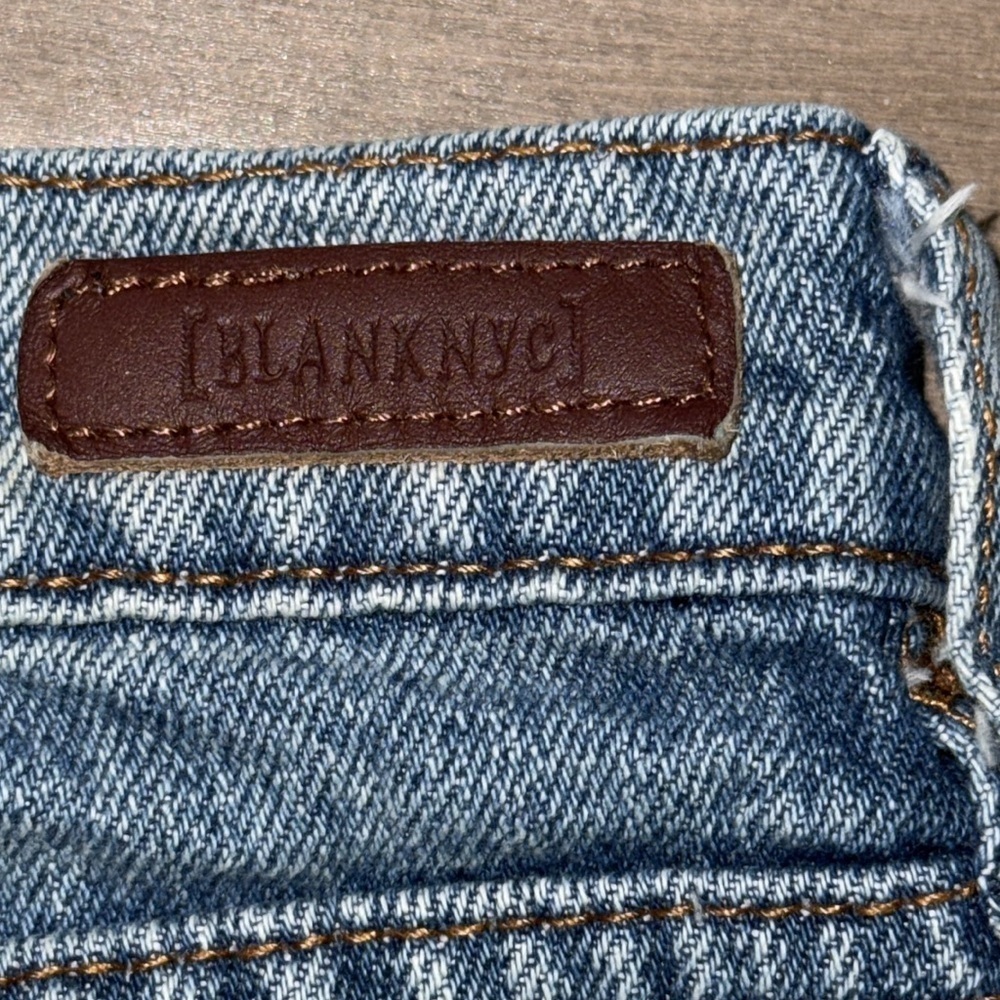 Blank NYC The Barrow Vintage High Rise Distressed Denim Shorts - Picture 4 of 5